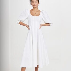 Staud Swells White Midi Dress size 4